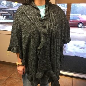 Silver Shawl/ wrap/ cape
